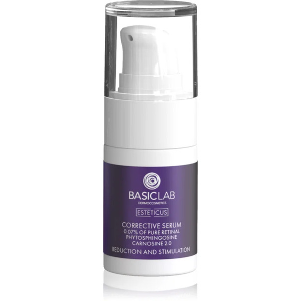  Basiclab Dermocosmetics Esteticus Smoothing Serum To Even Out Skin Tone 0.07% Pure Retinal 15 Ml 