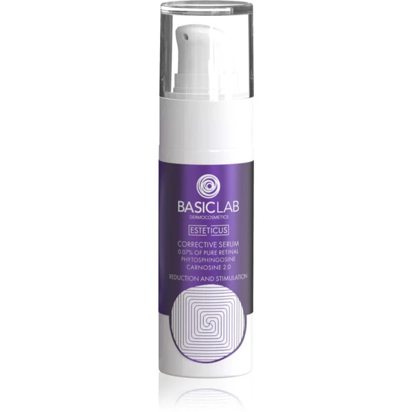  Basiclab Dermocosmetics Esteticus Smoothing Serum To Even Out Skin Tone 0.07% Pure Retinal 30 Ml 