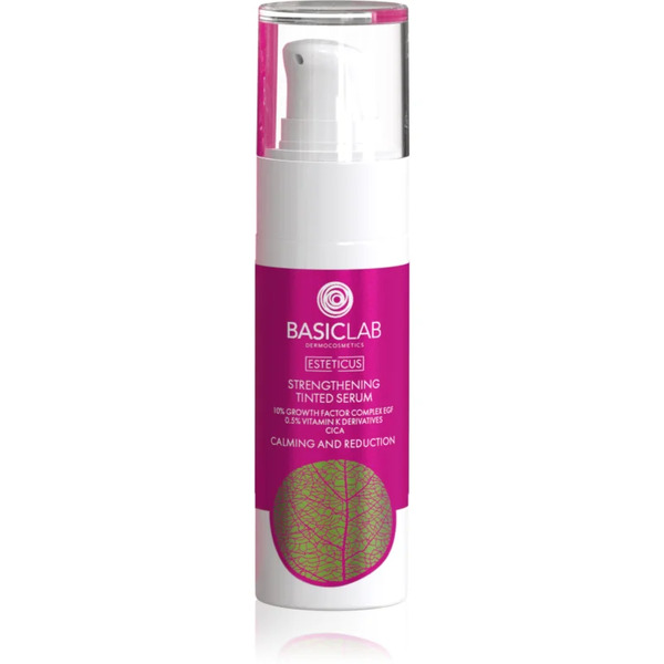  Basiclab Dermocosmetics Esteticus Tinted Serum Against Redness 10% Growth Factor Complex Egf 30 Ml 