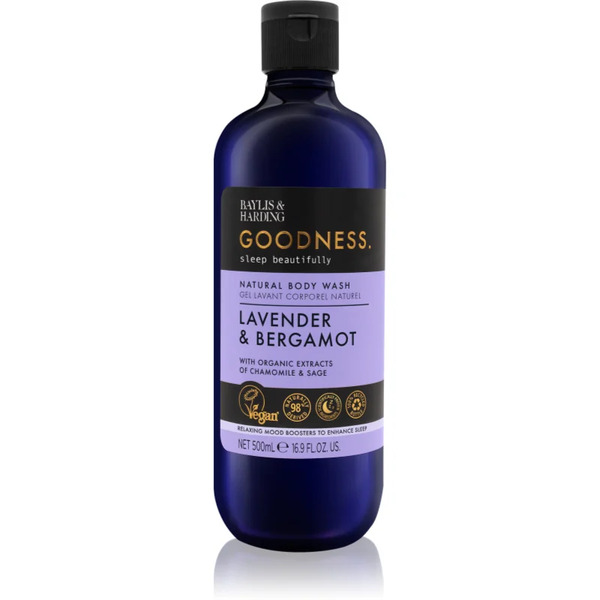  Baylis & Harding Goodness Sleep Beautifully Stress Relief Shower Gel For Better Sleep Lavender & Bergamot 500 Ml 