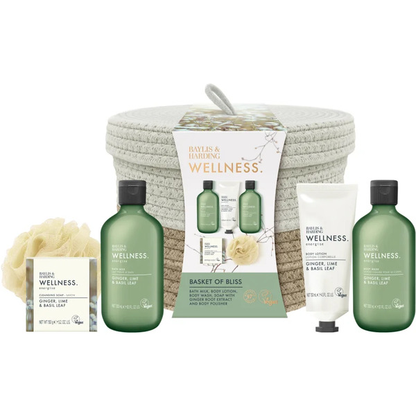  Baylis & Harding Wellness. Energise Gift Set Ginger, Lime & Basil Leaf 