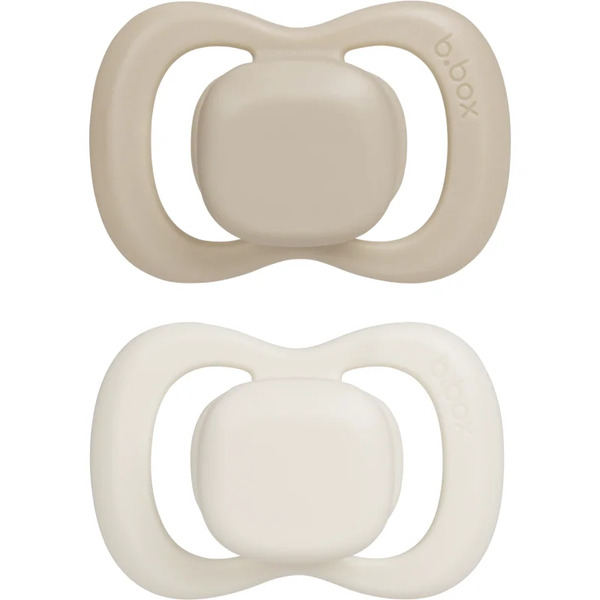  B.box Natural Rubber 0-6m Dummy Vanilla/latte 2 Pc 