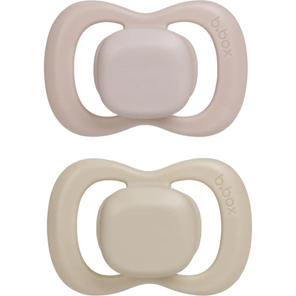  B.box Silicone 0-6m Dummy Blush/latte 2 Pc 