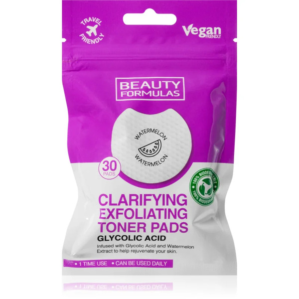  Beauty Formulas Glycolic Acid Makeup Remover Pads 30 Pc 