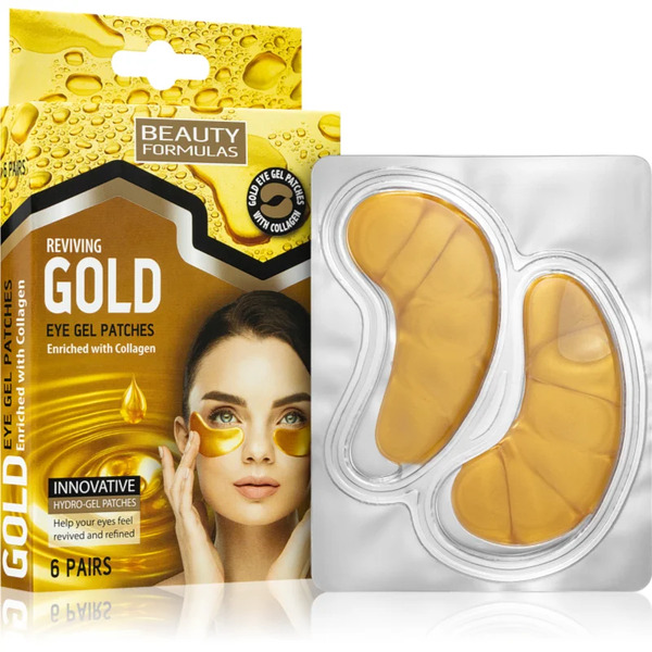 Beauty Formulas Gold Hydrogel Eye Mask With Collagen 6 Pc 