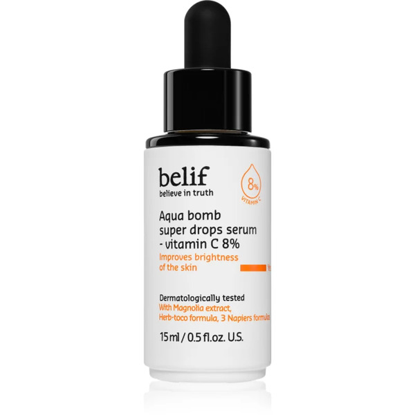  Belif Aqua Bomb Super Drops Serum Vitamin C 8% Vitamin C Brightening Serum With Anti-ageing Effect 15 Ml 