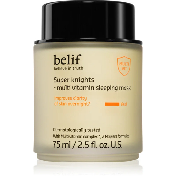  Belif Super Knights Multi Vitamin Mask Intense Regenerating Night Mask For Dry And Dehydrated Skin For All Skin Types 75 Ml 