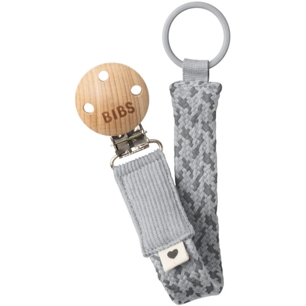  Bibs Paci Braid Dummy Clip Cloud / Iron 1 Pc 