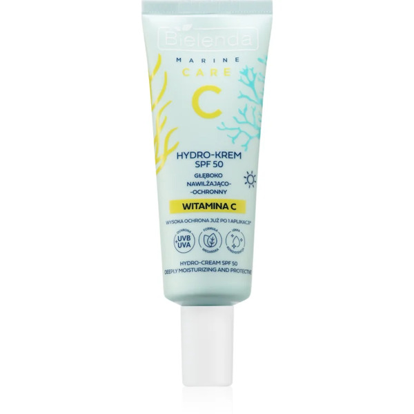  Bielenda C Marine Care Hydro-cream Deeply Moisturizing And Protective Spf 50 Moisturising And Protective Cream With Vitamin C Spf 50 40 Ml 