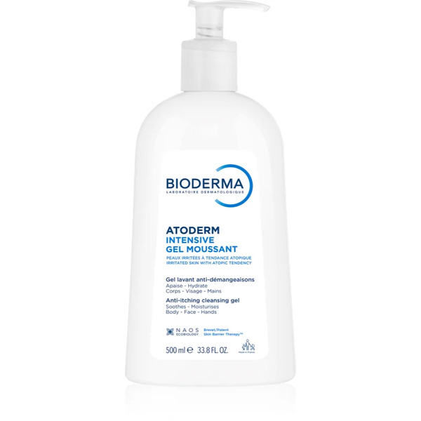  Bioderma Atoderm Intensive Gel Moussant Nourishing Foaming Gel For Very Dry Sensitive And Atopic Skin 500 Ml 