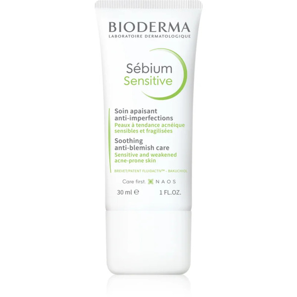  Bioderma Sébium Sensitive Intensive Hydrating And Soothing Cream For Skin Left Dry And Irritated By Medicinal Acne Treatment 30 Ml 