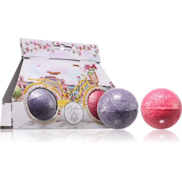  Bohemia Gifts & Cosmetics Bath Bombs Bicycle Effervescent Bath Bomb Fragrance Lavender + Rosehip & Rose 2x110 G 