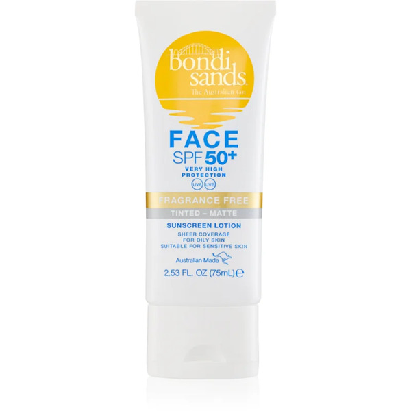 Bondi Sands Spf 50+ Face Fragrance Free Protective Tinted Cream For The Face For A Matt Look Spf 50+ 75 Ml 