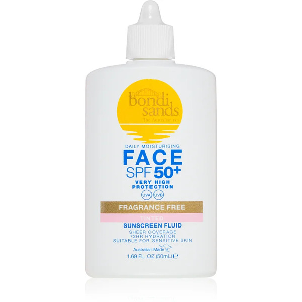  Bondi Sands Spf 50+ Fragrance Free Tinted Face Fluid Toning Protective Cream For The Face Spf 50+ 50 Ml 