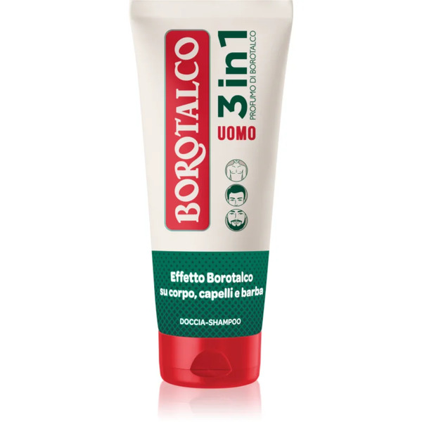  Borotalco Men 3 In 1 Shower Gel For Men For Face, Body And Hair Fragrance Unique Scent Of Borotalco 200 Ml 