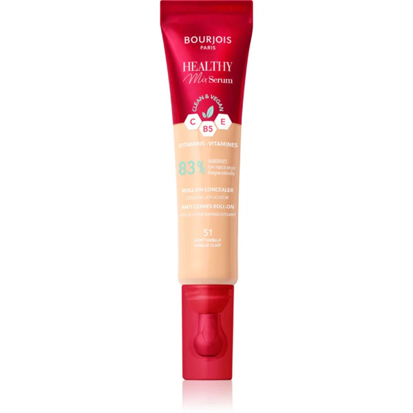  Bourjois Healthy Mix Serum Hydrating Concealer For The Face And Eye Area Shade 51 Light Vanilla 13 Ml 