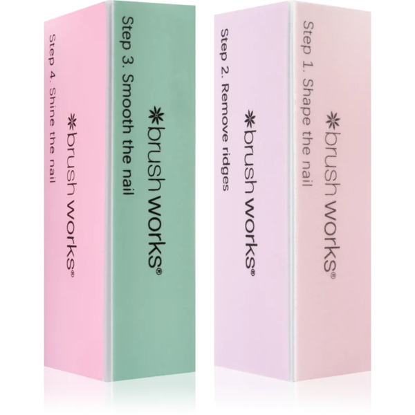 Brushworks Pastel Buffing Blocks Four-sided Nail Buffer Block 