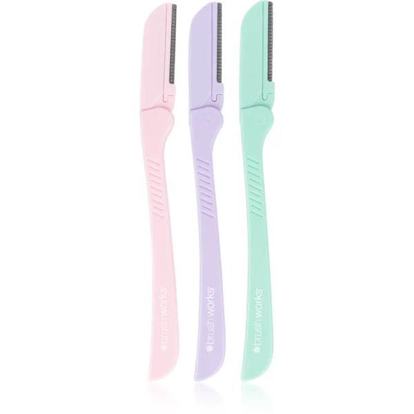  Brushworks Precision Eyebrow Razor Pastel Razor For Eyebrows 