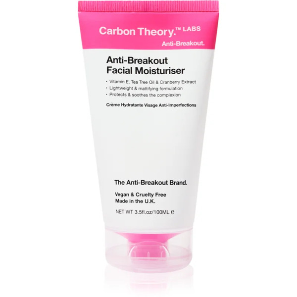  Carbon Theory Anti-breakout Facial Moisturiser Moisturising Face Cream To Treat Skin Imperfections 100 Ml 