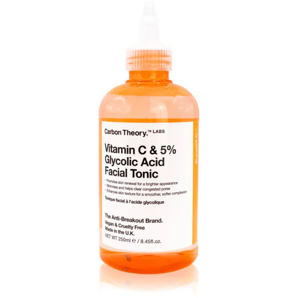  Carbon Theory Supavit-c 5% Glycolic & Vitamin C Clarifying Toner To Treat Acne, Redness And Acne Scarring 250 Ml 