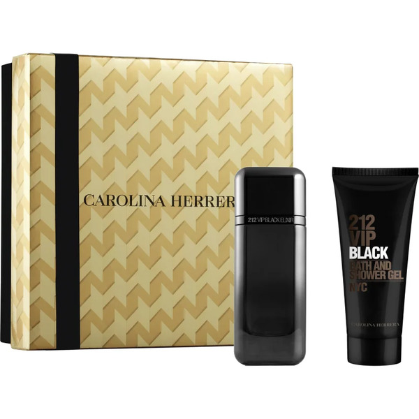  Carolina Herrera 212 Vip Black Elixir Gift Set For Men 
