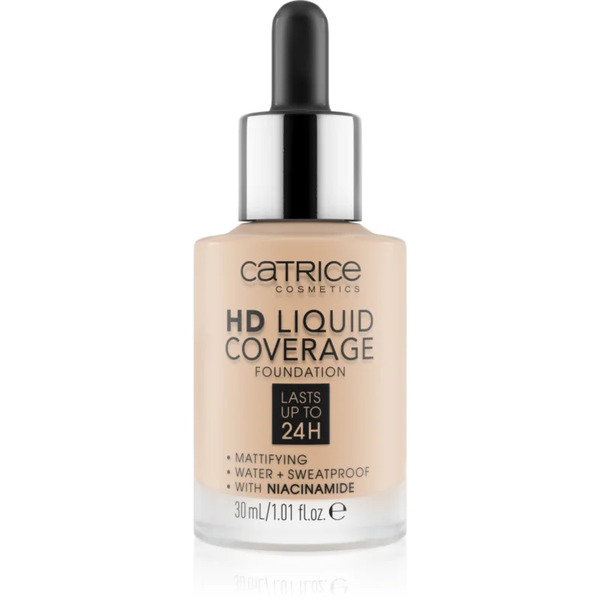  Catrice Hd Liquid Coverage Foundation Shade 010 Light Beige 30 Ml 