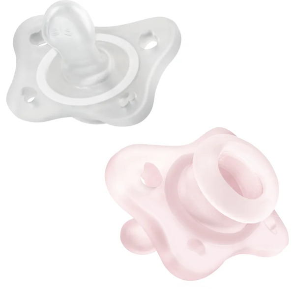  Chicco Physio Forma Mini Soft 0-2m Dummy 0-2m Pink/transparent 2 Pc 