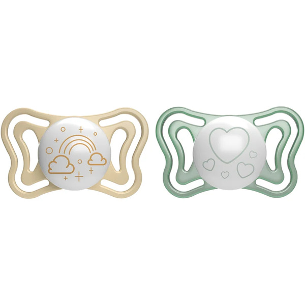  Chicco Physio Light Physio Forma Night Dummy 2-6 M Gold/green 2 Pc 