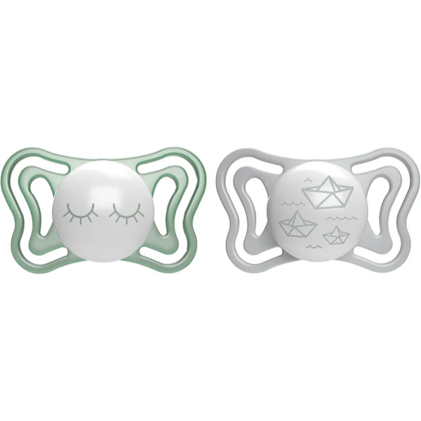  Chicco Physio Light Physio Forma Night Dummy 16-36 M Green/grey 2 Pc 
