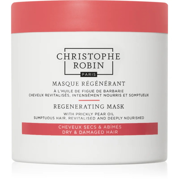  Christophe Robin Regenerating Mask With Prickly Pear Oil Regenerating Mask For Dry, Damaged, Chemically Treated Hair 250 Ml 