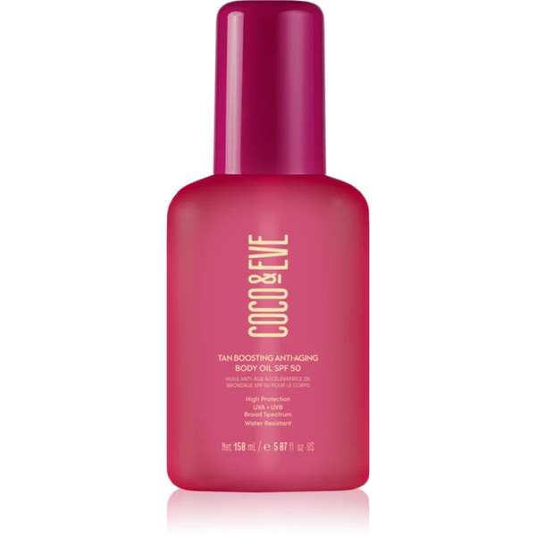  Coco & Eve Sunny Honey Tan Boosting Anti-aging Body Oil Spf 50 Protective Tan Accelerating Oil With Anti-ageing Effect Spf 50 150 Ml 