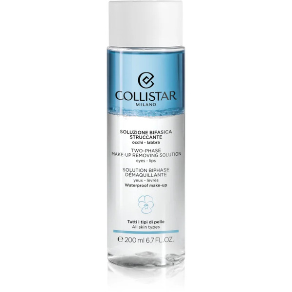  Collistar Cleansing Two-phase Make-up Removing Solution Eyes-lips Bi-phase Waterproof Makeup Remover For Eyes And Lips 200 Ml 