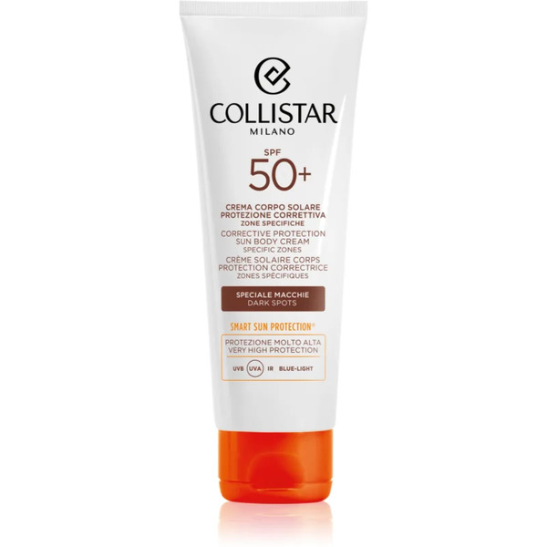  Collistar Sun Corrective Protection Body Cream Specific Zones Spf 50+ Intensive Self-tanning Cream For Pigment Spot Correction 100 Ml 