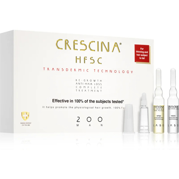  Crescina Transdermic 200 Re-growth And Anti-hair Loss Hair Growth Treatment Against Hair Loss For Men 20x3,5 Ml 