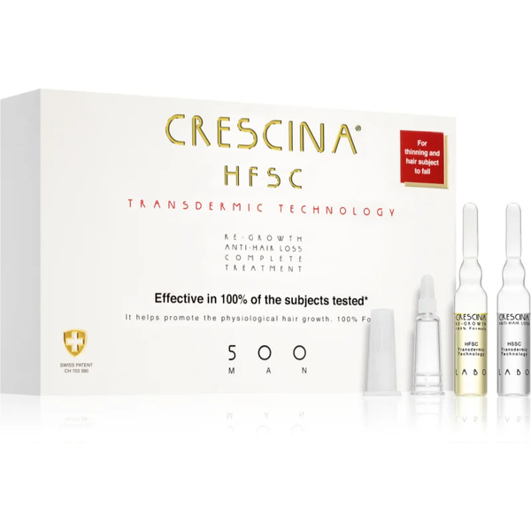  Crescina Transdermic 500 Re-growth And Anti-hair Loss Hair Growth Treatment Against Hair Loss For Men 20x3,5 Ml 