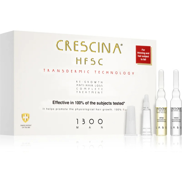  Crescina Transdermic 1300 Re-growth And Anti-hair Loss Hair Growth Treatment Against Hair Loss For Men 20x3,5 Ml 