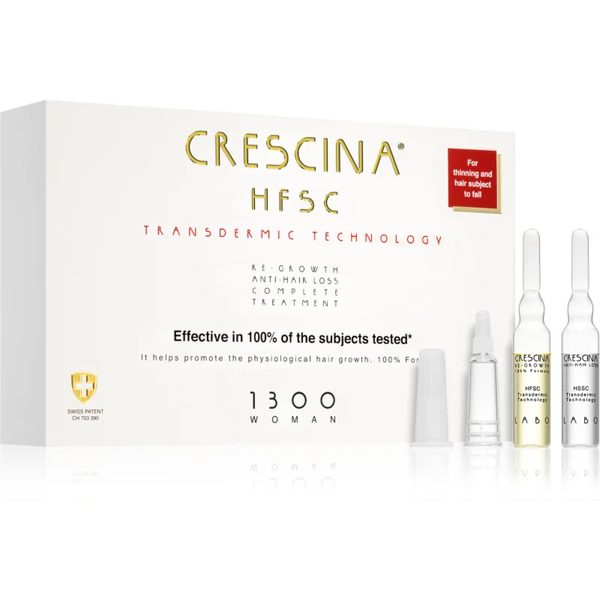  Crescina Transdermic 1300 Re-growth And Anti-hair Loss Hair Growth Treatment Against Hair Loss For Women 20x3.5 Ml 