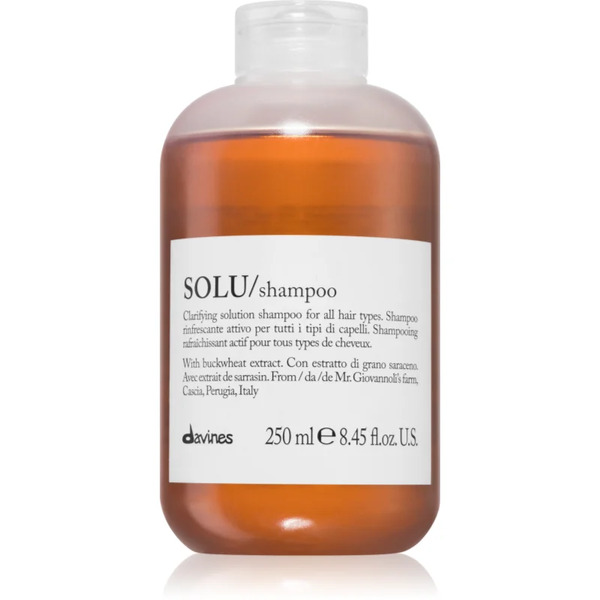  Davines Essential Haircare Solu Shampoo Deep Cleanse Clarifying Shampoo With A Refreshing Effect 250 Ml 