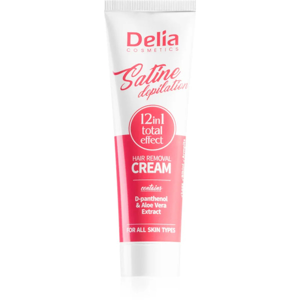  Delia Cosmetics Satine Depilation 12in1 Total Effect Hair Removal Cream For All Types Of Skin 100 Ml 