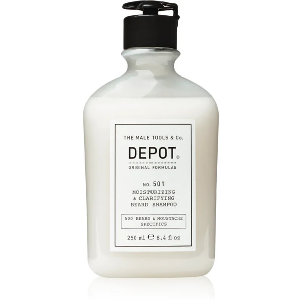  Depot 500 Beard & Moustache Specifics No. 501 Moisturizing & Clarifying Beard Shampoo Moisturising Shampoo For Beard 250 Ml 