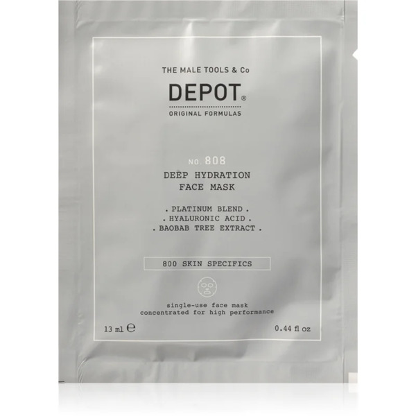  Depot 800 Skin Specifics No. 808 Deep Hydratation Face Mask Deeply Moisturising Mask For Men 12x13 Ml 