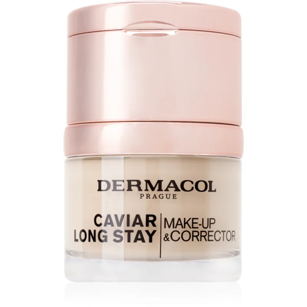  Dermacol Caviar Long Stay Caviar Long-lasting Foundation And Perfecting Concealer Shade 1 Pale 30 Ml 