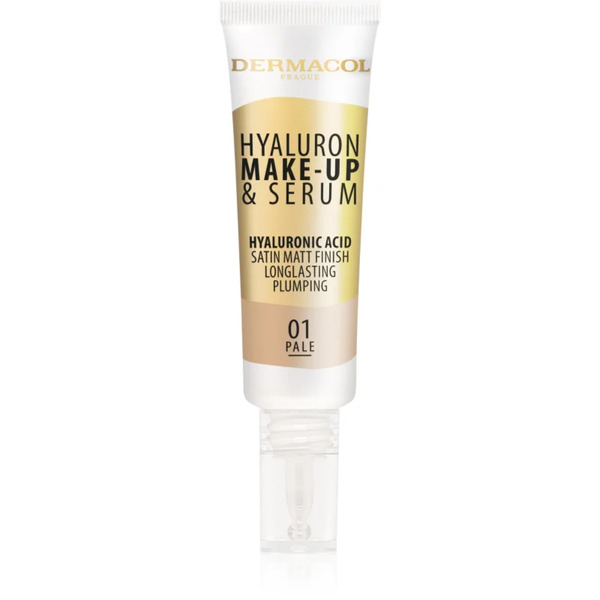  Dermacol Hyaluron Lightweight Foundation With Hyaluronic Acid Shade 01 Pale 25 G 