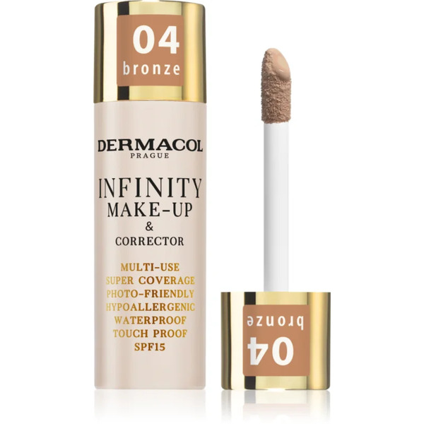  Dermacol Infinity Full Coverage Foundation Spf 15 Shade 04 Bronze 20 G 