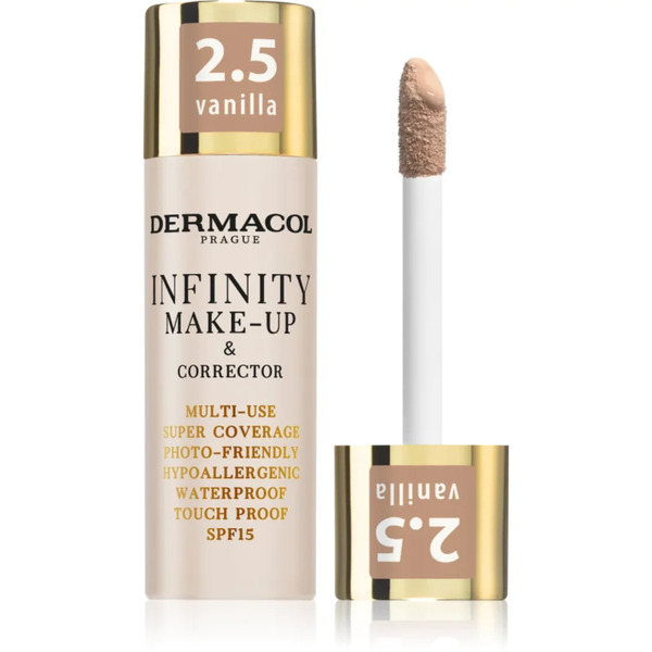  Dermacol Infinity Full Coverage Foundation Spf 15 Shade 2.5 Vanilla 20 G 