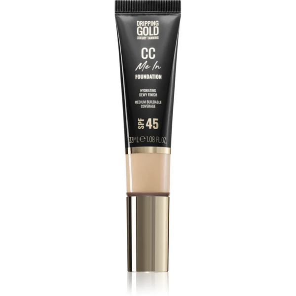  Dripping Gold Cc Me In Lightweight Foundation Spf 45 Shade Porcelain 01 32 Ml 
