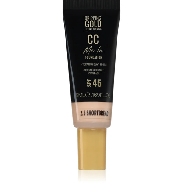  Dripping Gold Cc Me In Mini Trial Lightweight Foundation Spf 45 Shade Shortbread 2.5 5 Ml 