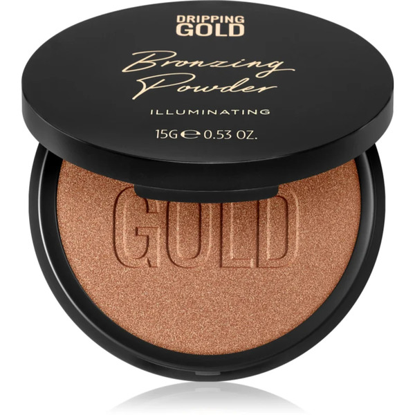  Dripping Gold Luxury Tanning Bronzing Powder Compact Bronzing Powder For Body And Face Shade Illuminating 15 G 