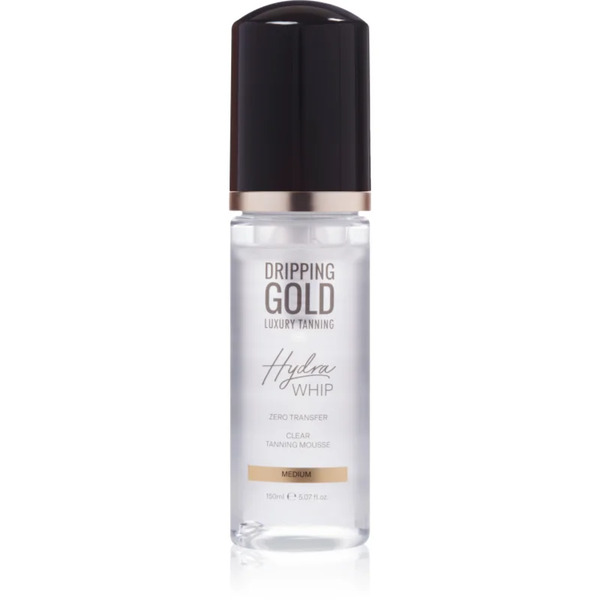  Dripping Gold Luxury Tanning Hydra Whip Transparent Self-tanning Mousse For Body And Face Shade Medium 150 Ml 