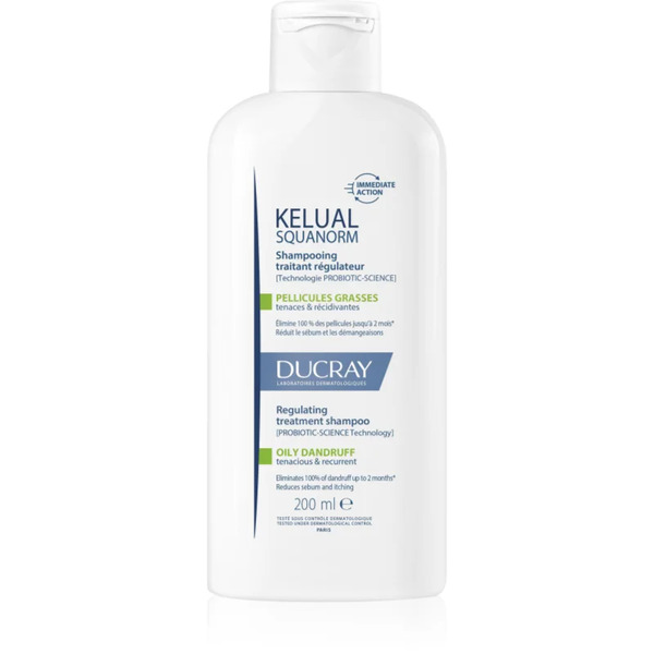  Ducray Kelual Squanorm Regulating Treatment Shampoo Oily Dandruff Shampoo To Treat Oily Dandruff 200 Ml 